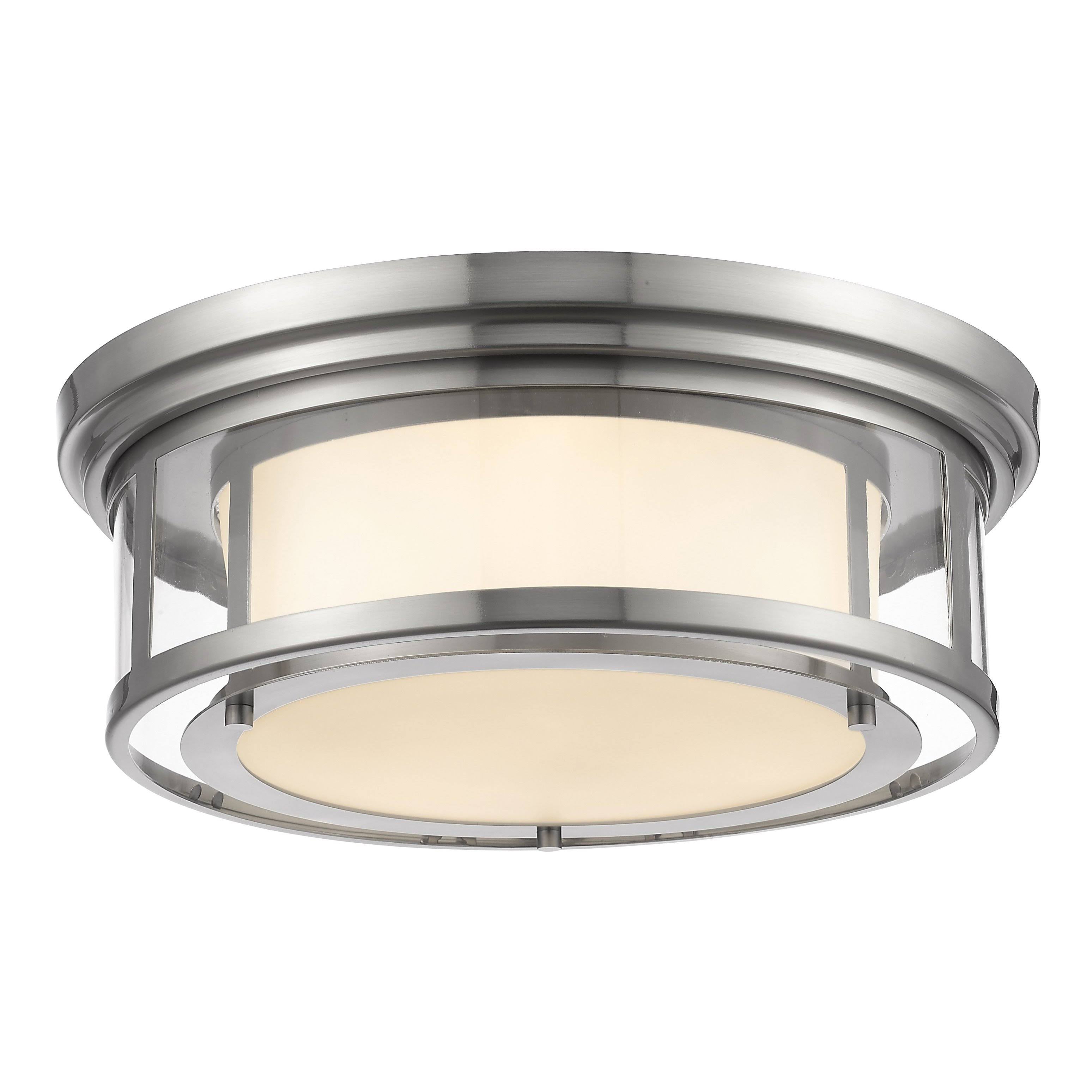 Brushed Nickel 3 Light Flush Mount Q577832