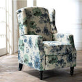 Blue 100% Polyester Manual Club Recliner W114050