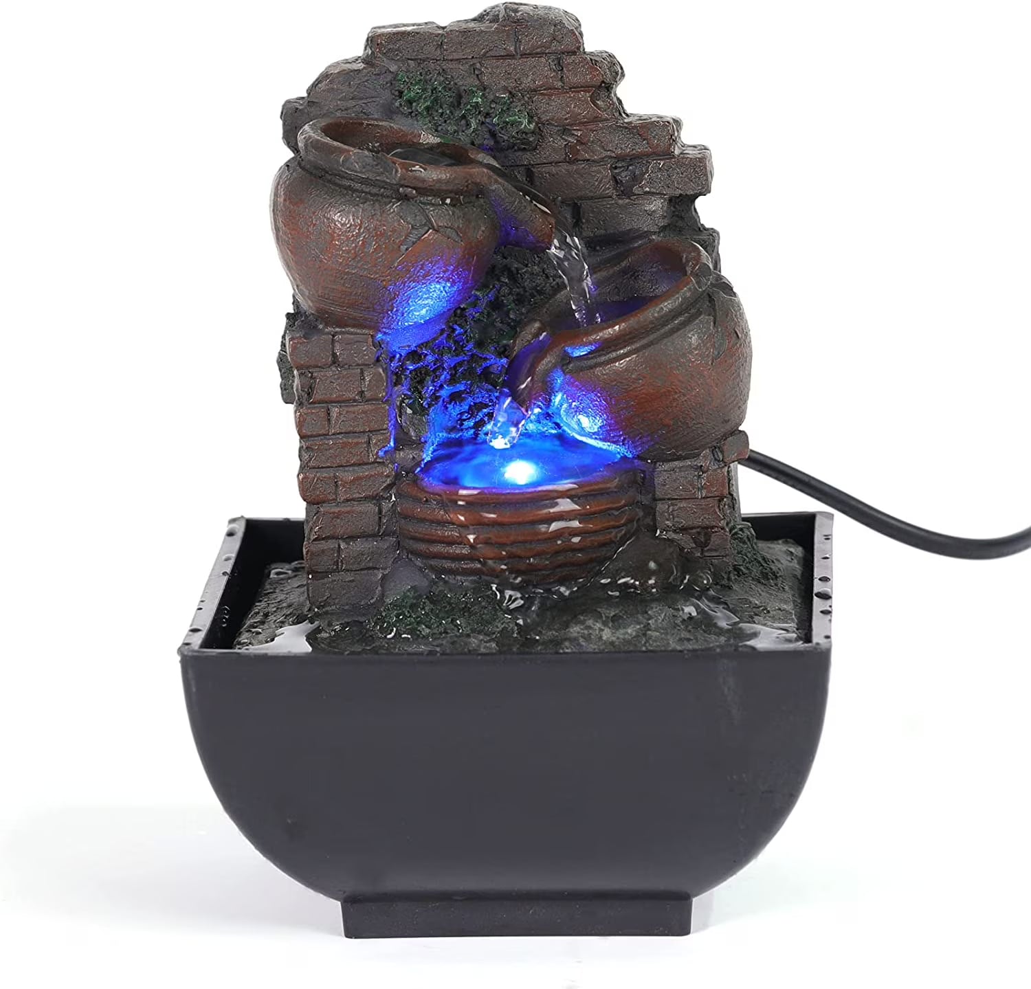 Tabletop Water Fountain with Lights Rolling Ball F71339