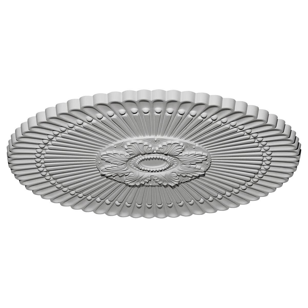 30x22OD x 1 1/4x22P Hand-Painted Ceiling Medallion E46275