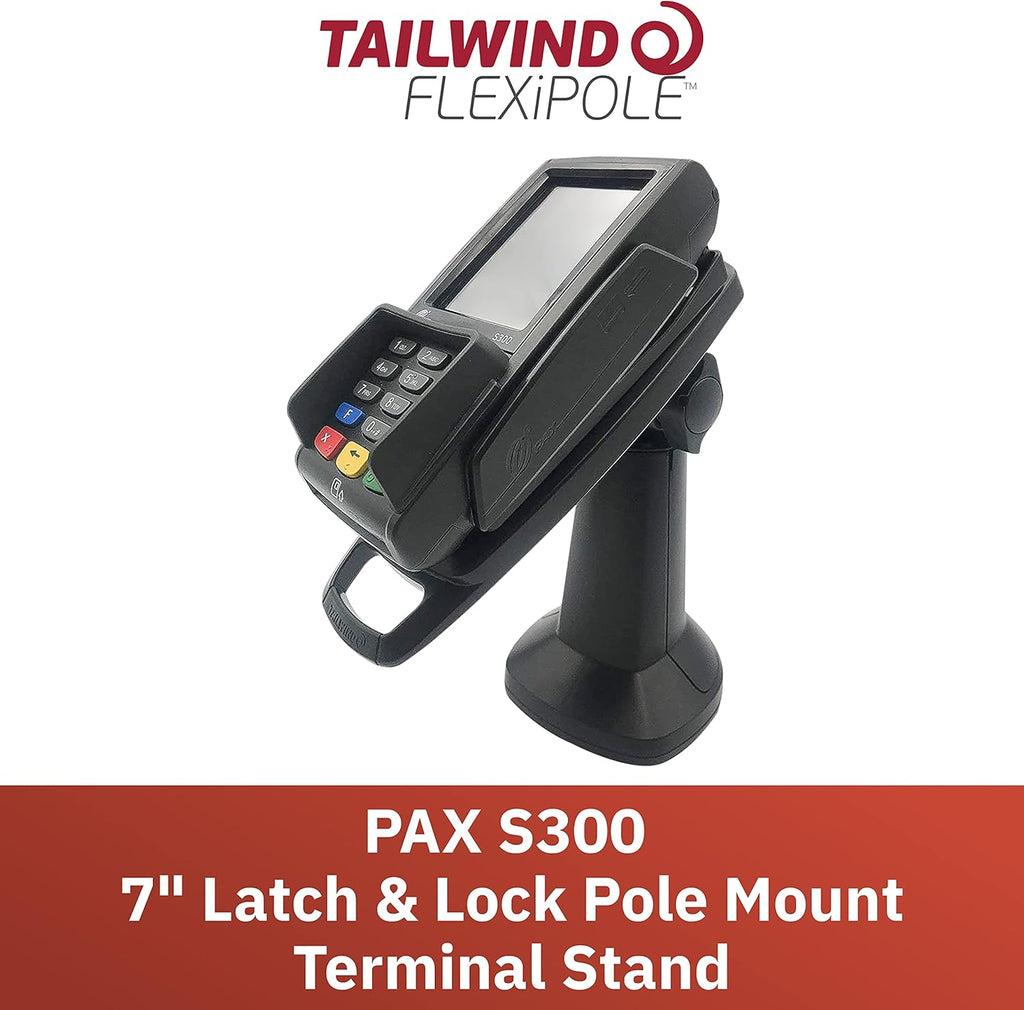 Black Latch and Key Lock Pole Mount Terminal Stand K393503