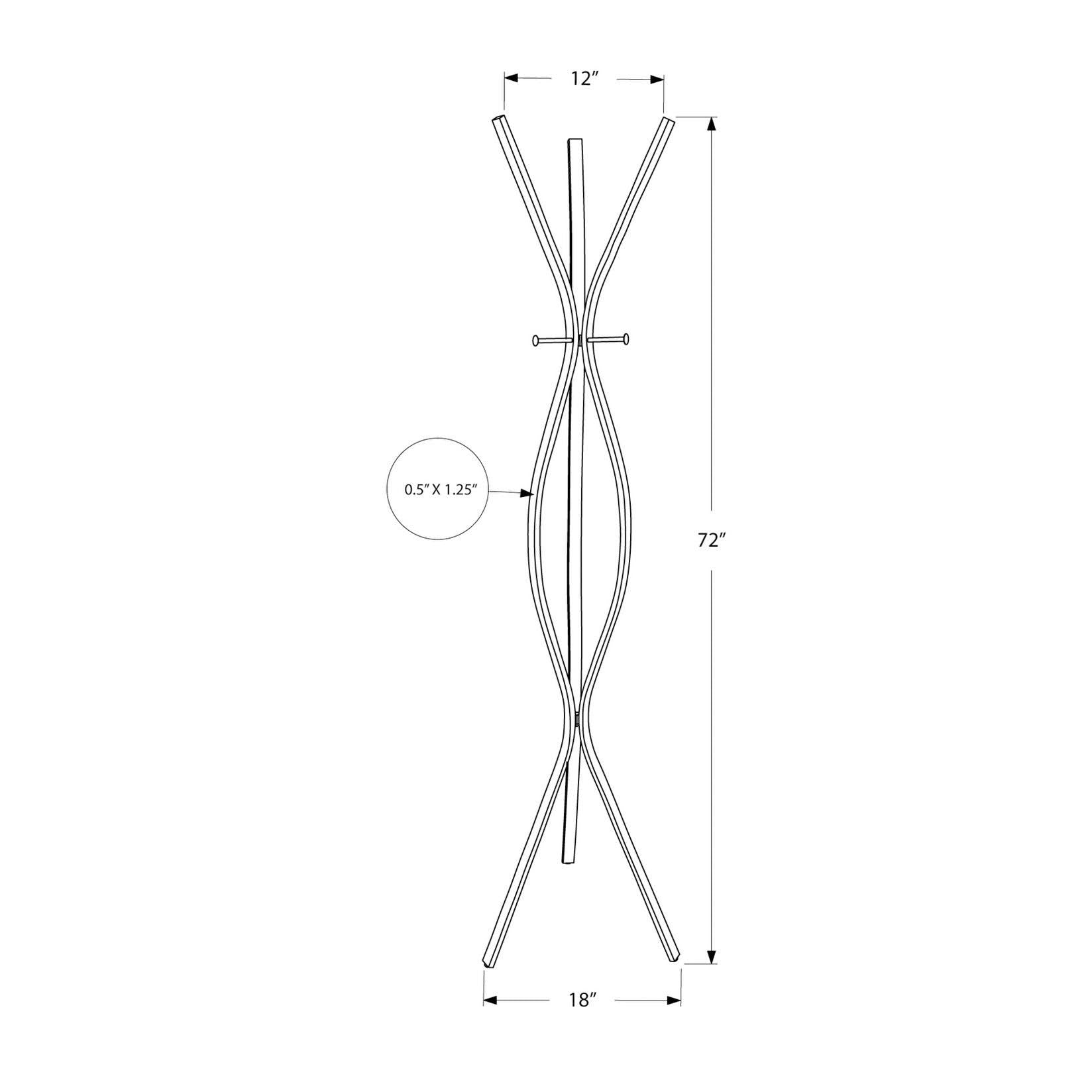 Brown Metal Coat Rack Q576