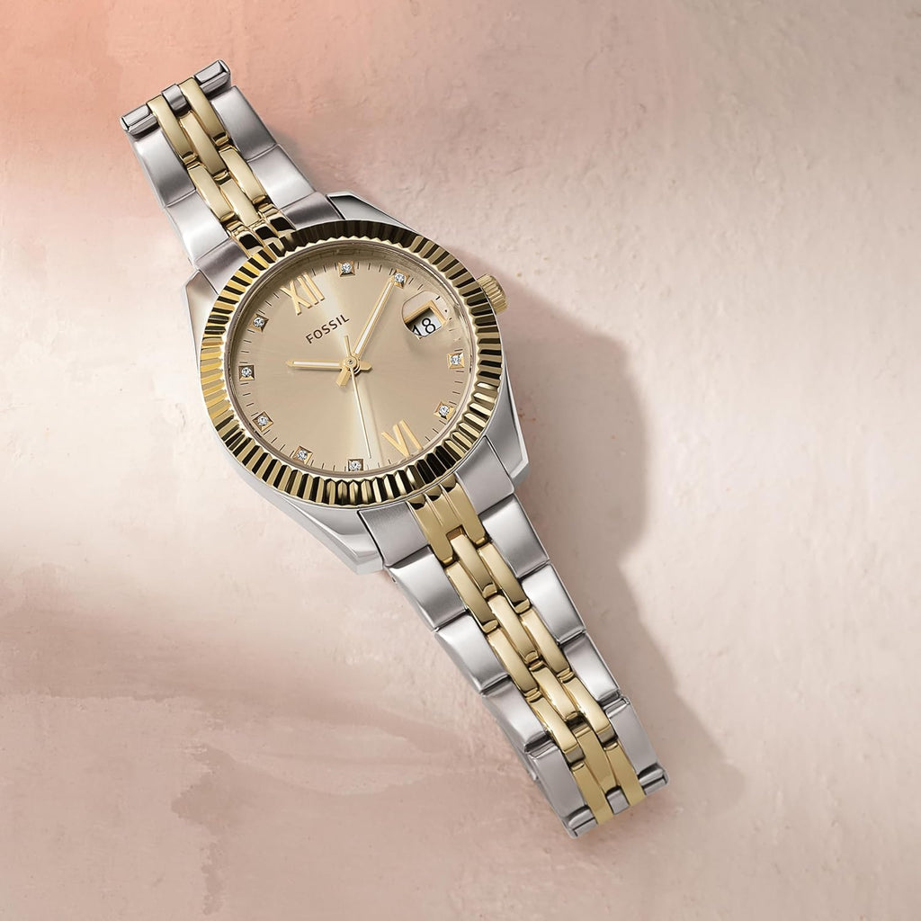 Gold Silver Stainless Steel Quartz Watch S2246