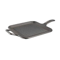 12 Inch Seasoned Cast Iron Grill Pan with Loop Handles T881853