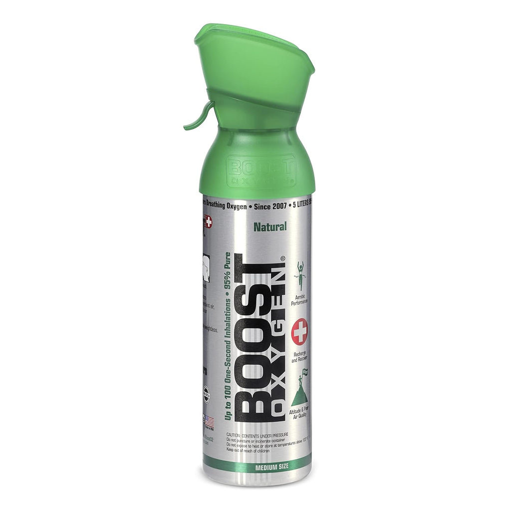 5 Liter Natural Pure Canned Supplemental Oxygen Bottle with Built in Mouthpiece (5 Pack) G8604