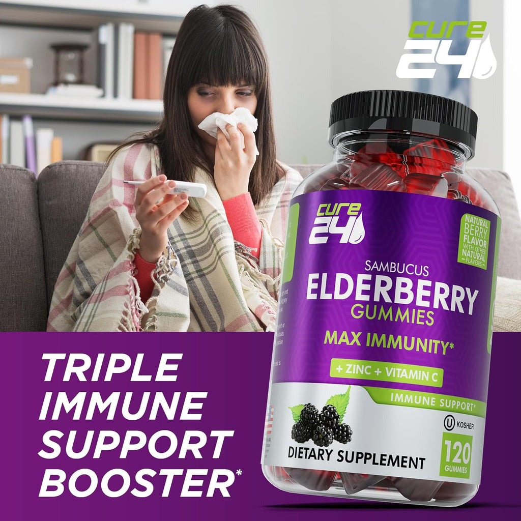 Elderberry Gummies with Vitamin C and Zinc 120 Count J8195