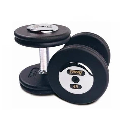 Black Chrome Cast Dumbbells 100 lbs. Sold as Pairs T2068