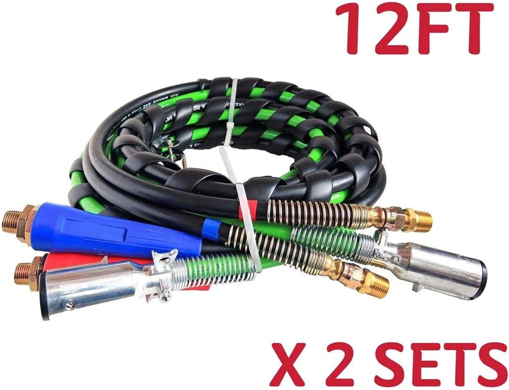 12 Ft 3-in-1 ABS Electrical and Rubber Air Line Hose Assemblies W486