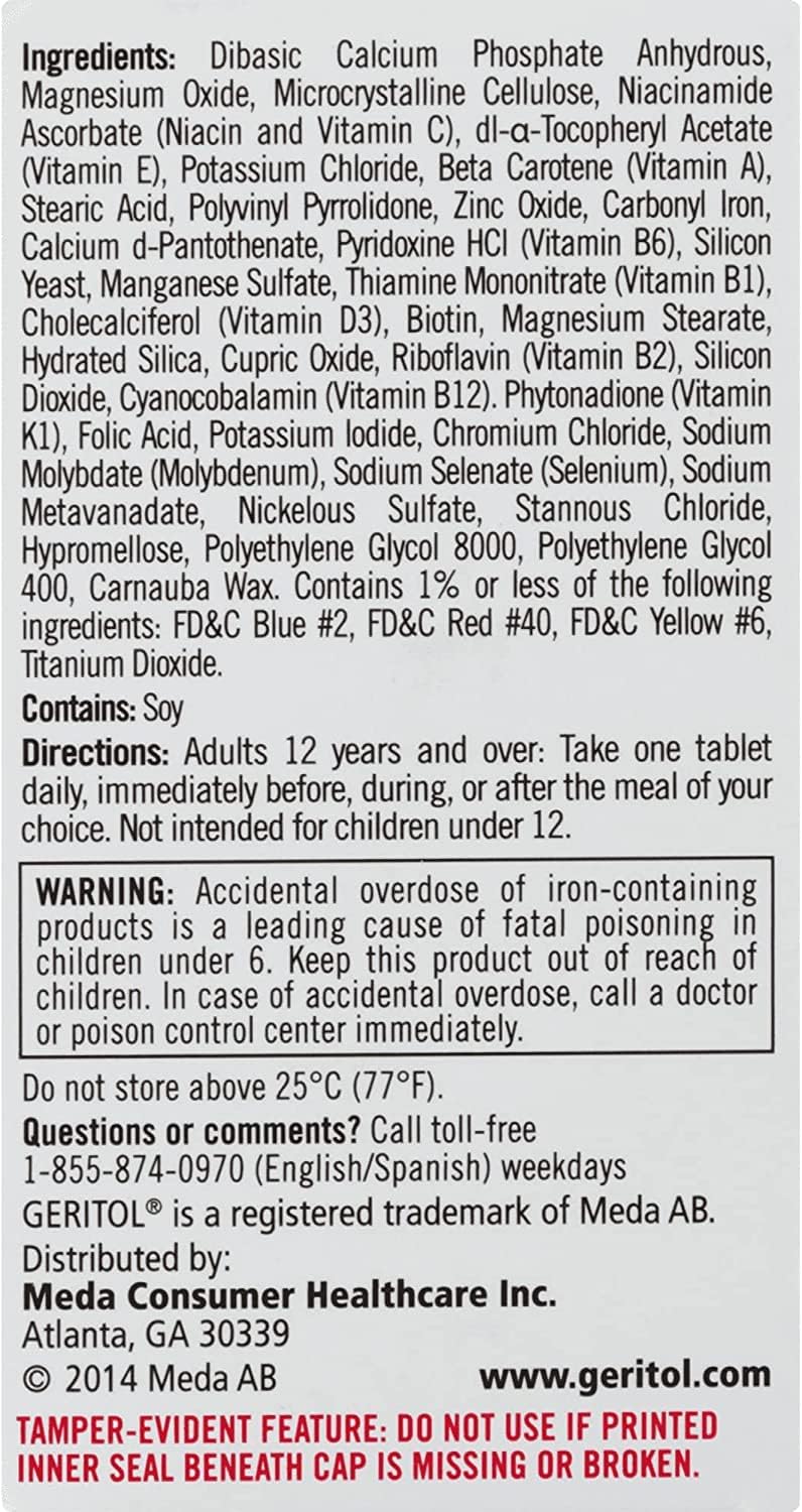 Multi-Vitamin Mineral Supplement Tablets 100 Ea U327