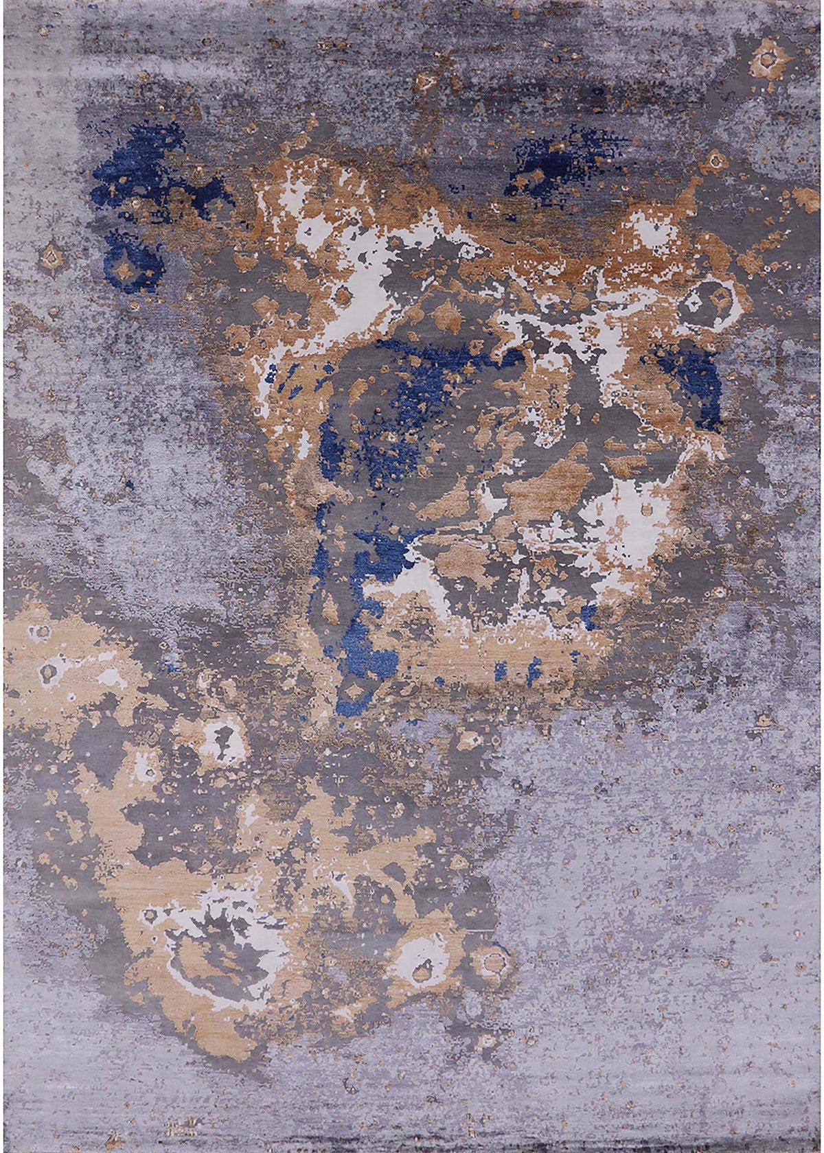 Cloudy Gray Rectangle Area Rug T8998