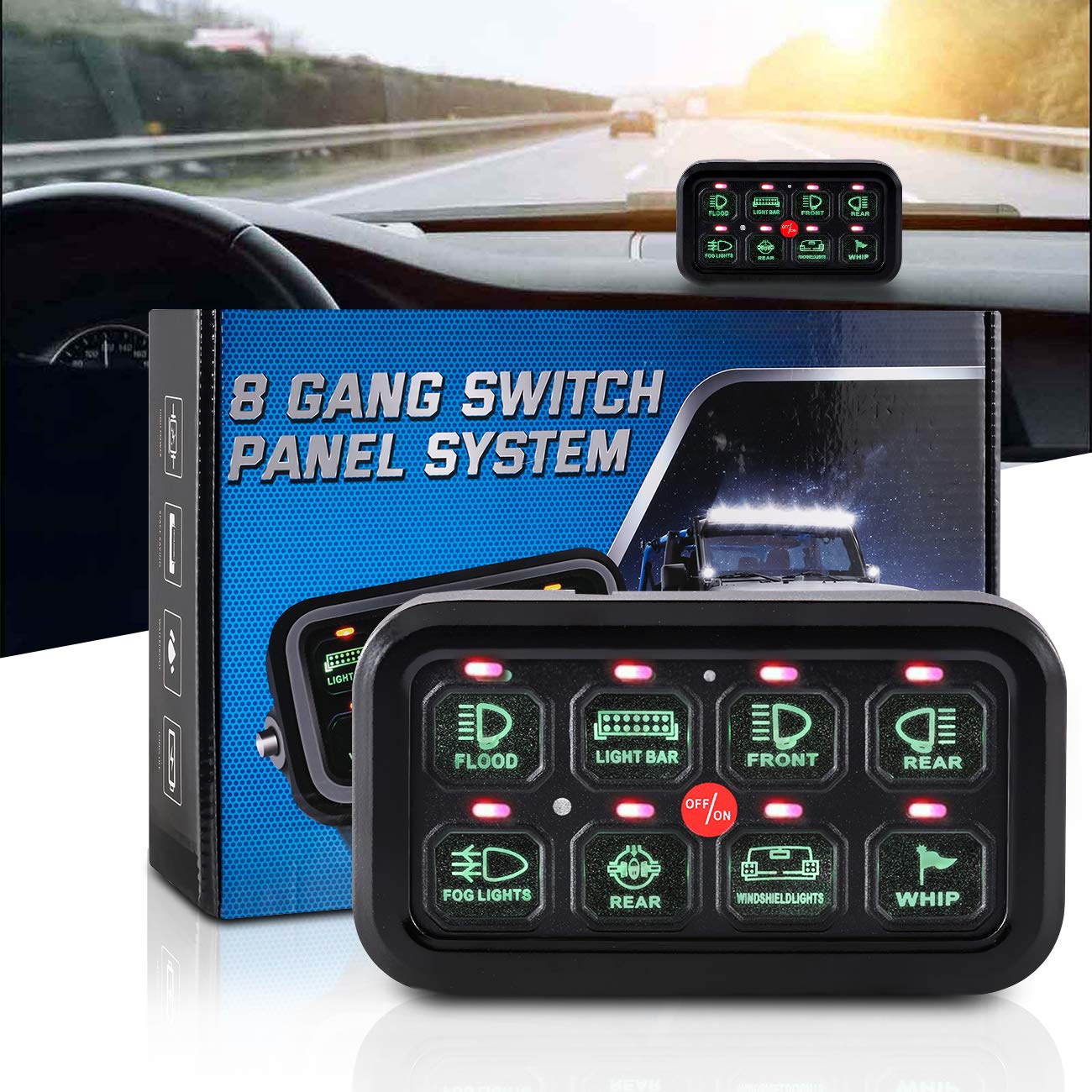 8 Gang Universal Switch Controller Panel Touch Screen Circuit Control Box B9536