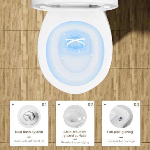 Rear Outlet Toilet With 19 Inch Tall Toilet Bowl & Tank S1157