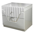 Gray 2-Drawer Wood Nightstand Q29990
