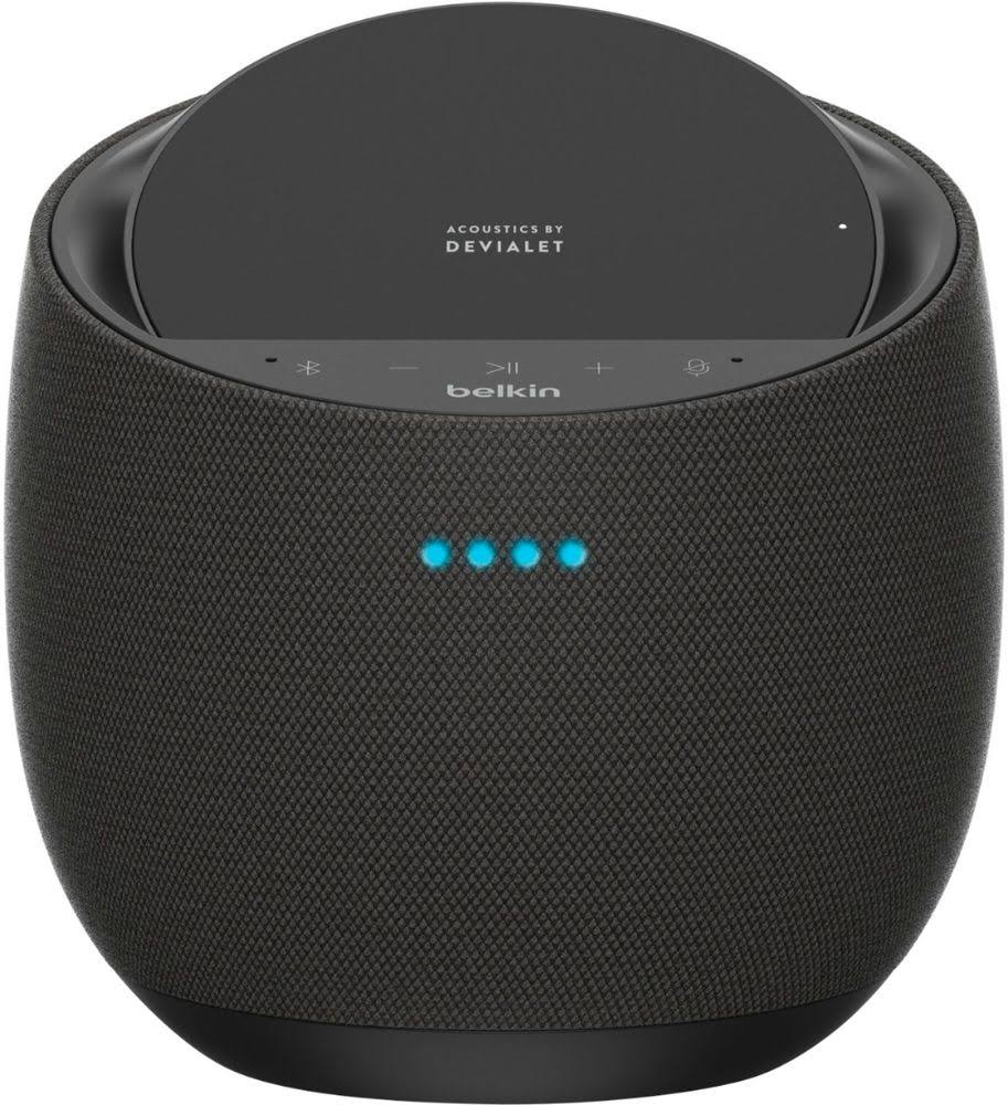 Black Smart Speaker with Wireless Charger X412