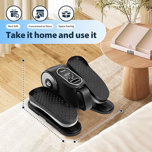 Under Desk Elliptical Machine with Remote, 12 Speed Levels, Quiet Portable Machine H322