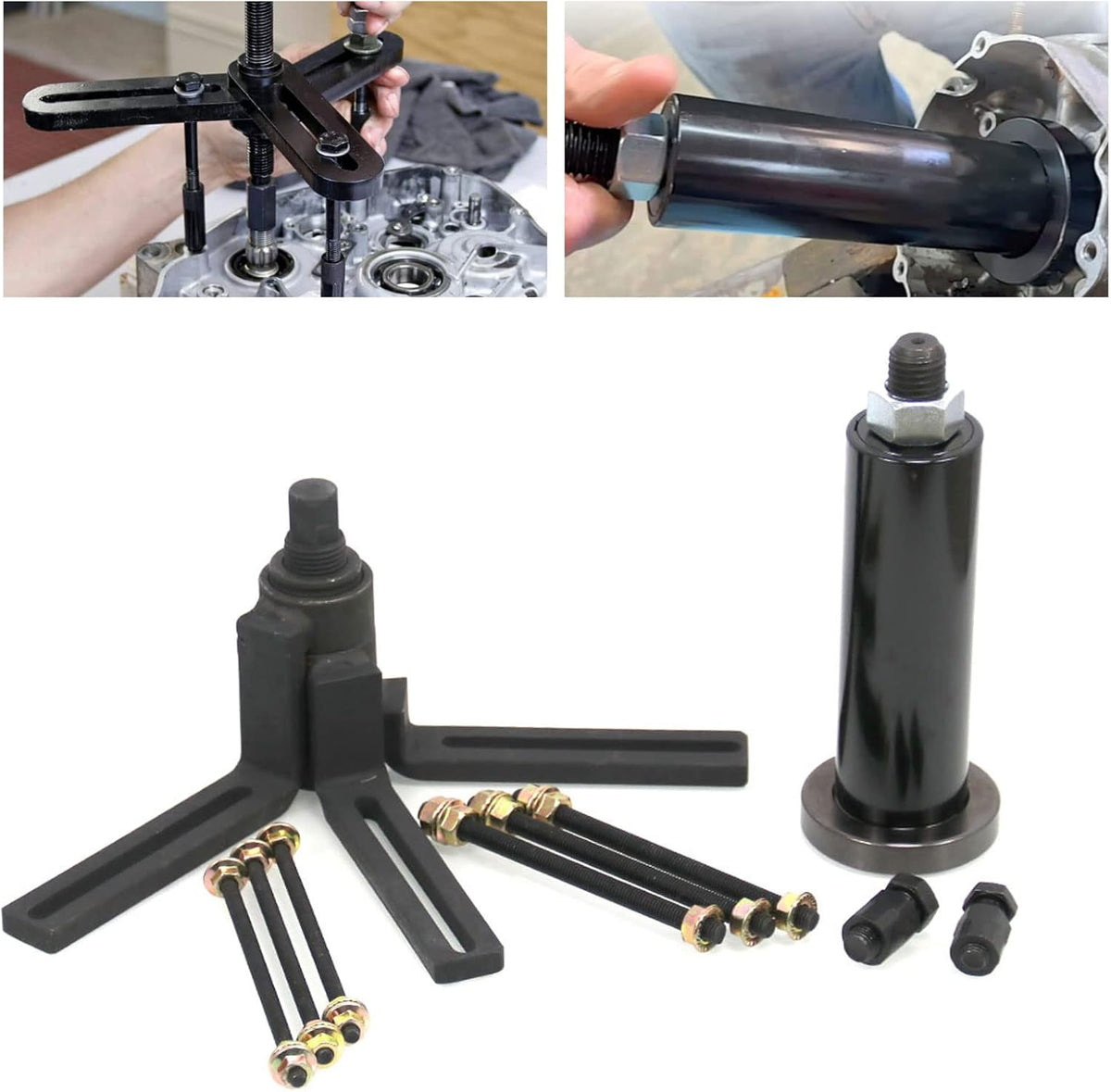 Crank Case Splitter Separator And Crank Puller Installation Tools With C-clip Adapter E171716
