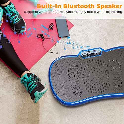 100-Speed Vibration Platform Exercise Machine with Bluetooth Speaker, Remote, Bands, 450 lbs Capacity P946508