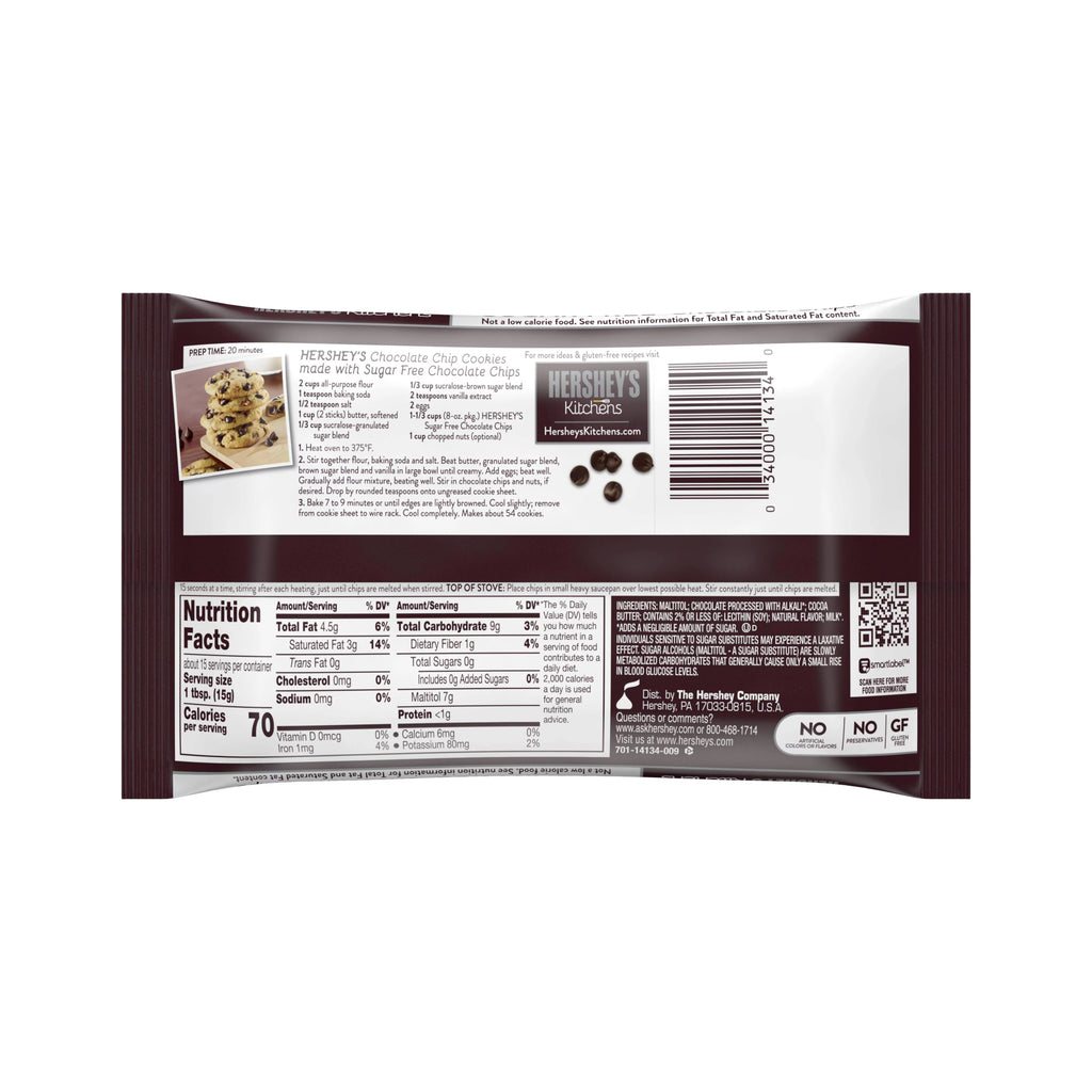 Sugar Free Chocolate Chips, 8 Ounces, 2 Pack Q8287