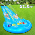 32.8ft x 83in Inflatable Water Slide with 2 Racing Lanes and 2 Body Boards E8683