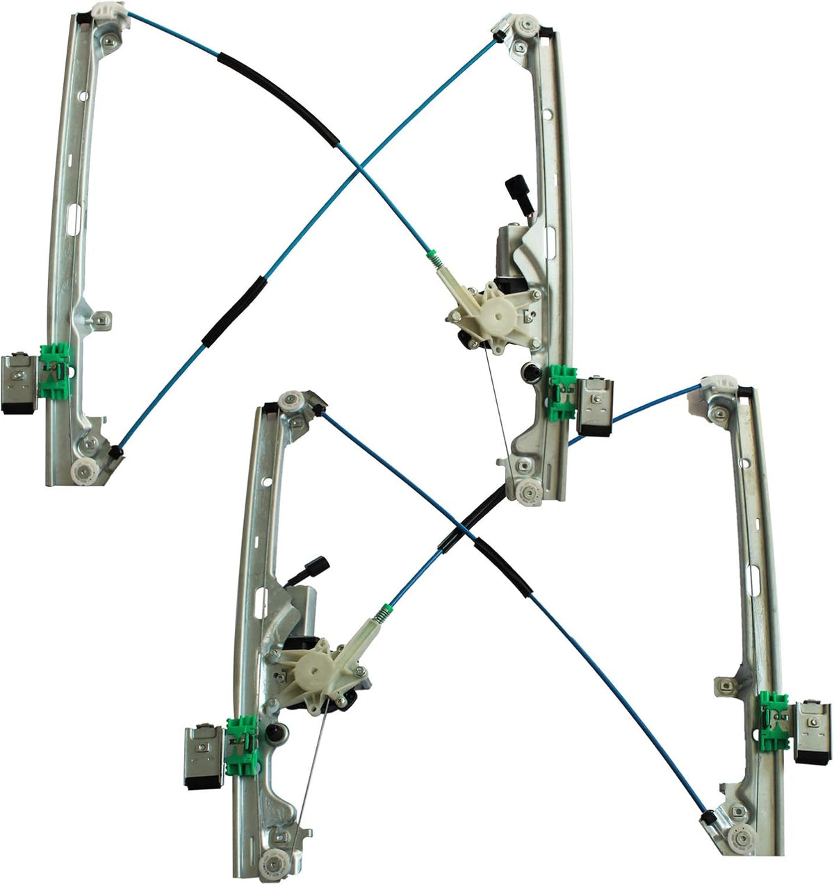 Front Left & Right Power Window Regulator with Motor Assembly Pack of 2 Q615475