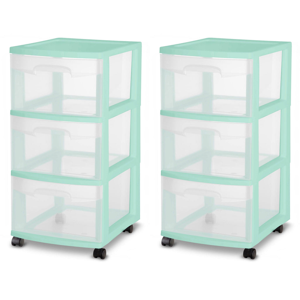 3 Drawer Rolling Storage Cart (2 Pack) O1709