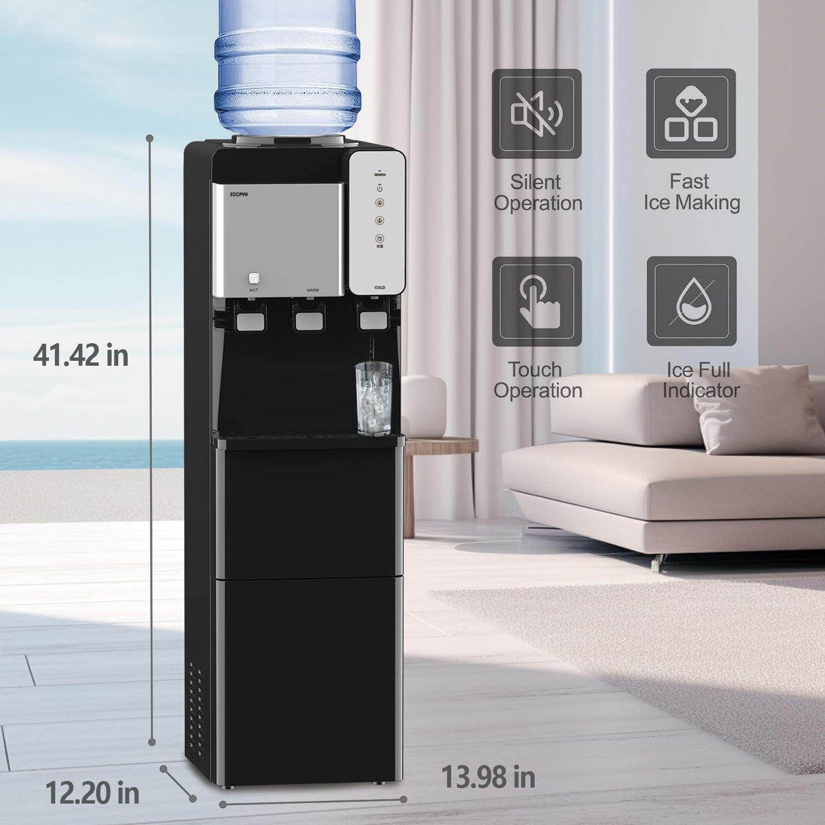 Water Cooler Dispenser with Ice Maker 5 Gallon Top Load I431234