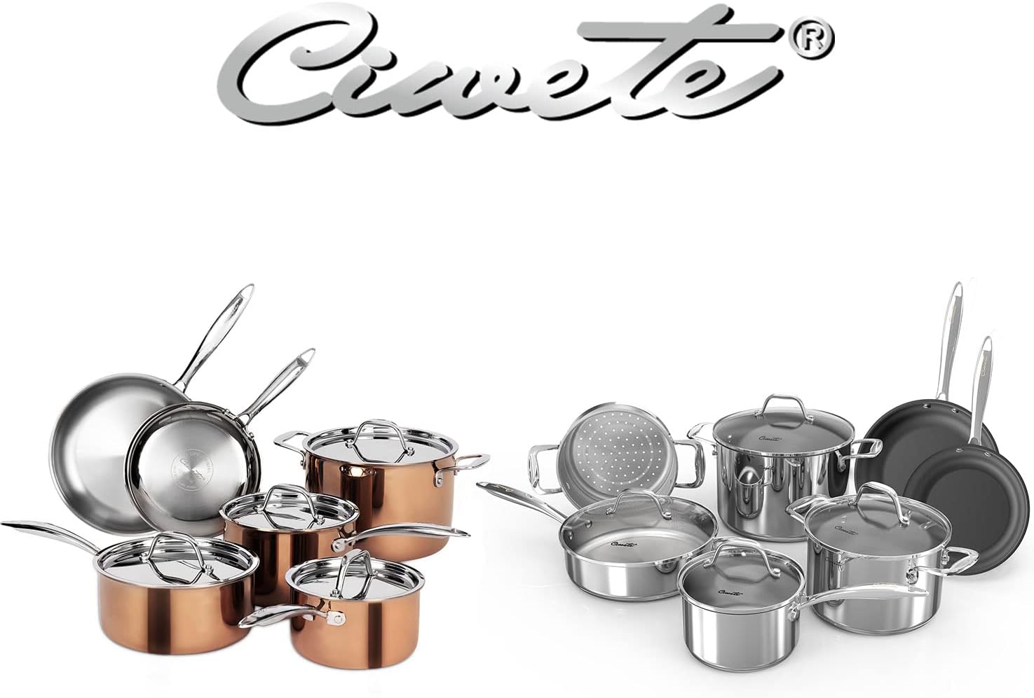 11pc Stainless Steel Cookware Set Z1005