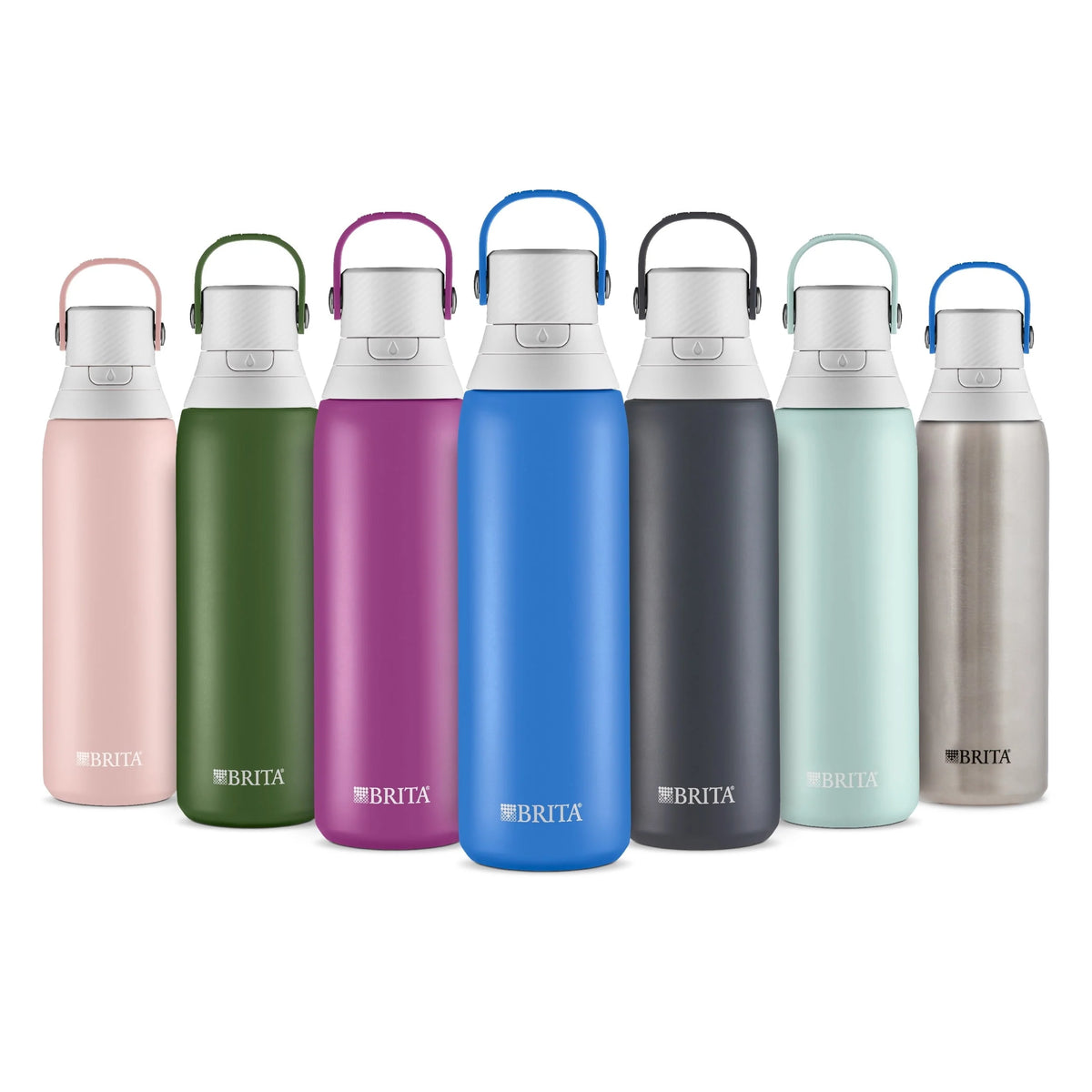 20 oz Stainless Steel Insulated Water Bottle with Straw W74875