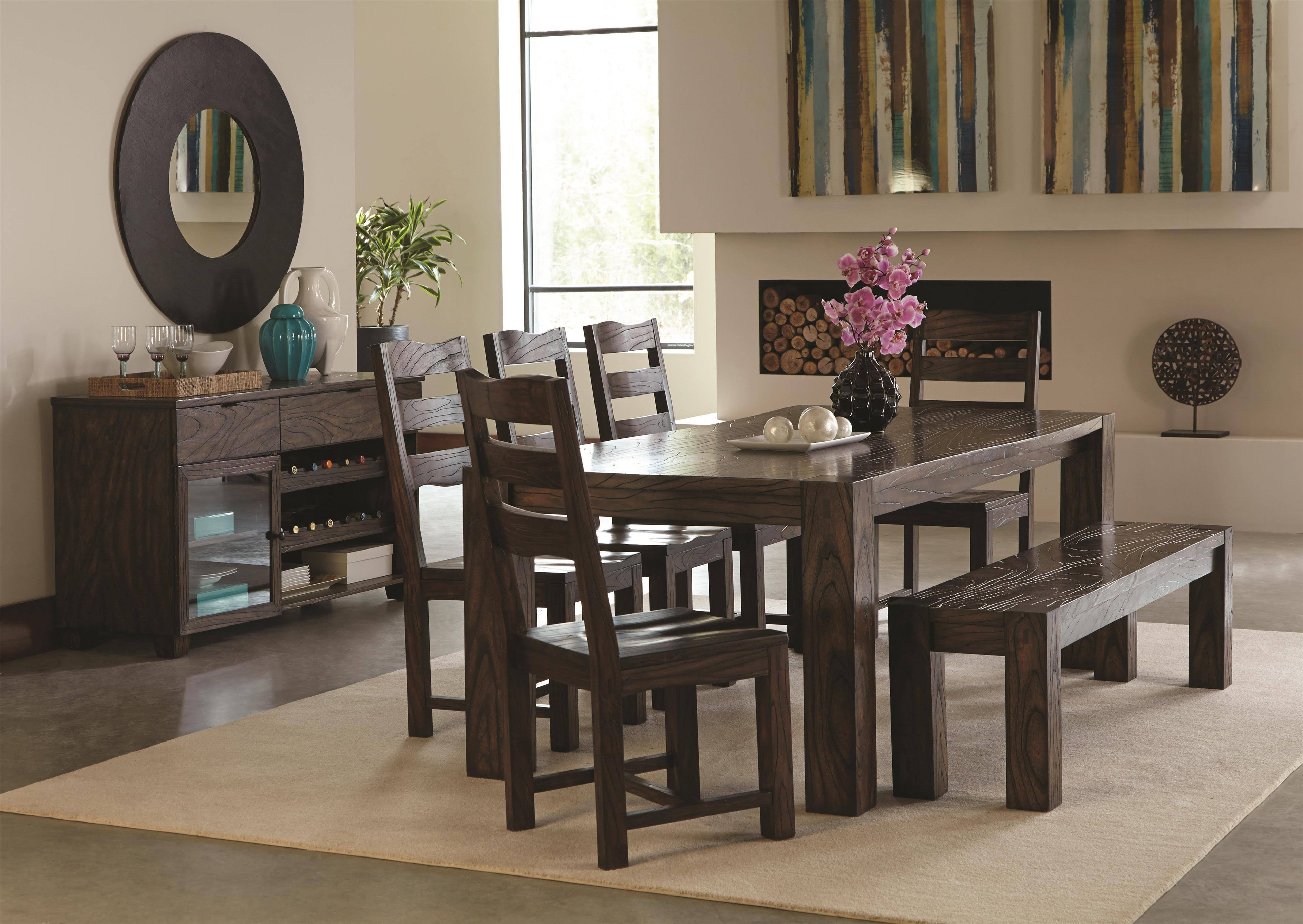 Dark Brown Dining Bench G768