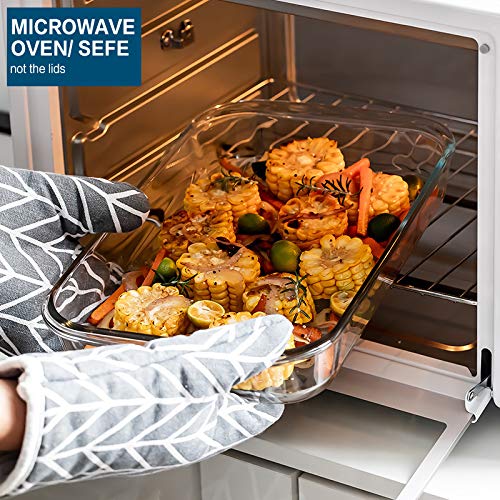 8-Piece Glass Baking Dish Set with Plastic Lids O83909