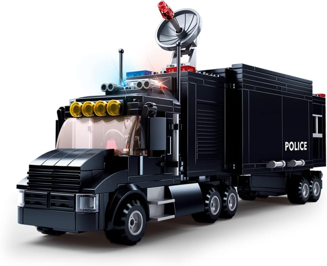 City Police Mobile Command Center Truck Building Blocks Car (540 PCS), City Police Station Building Sets, Model Toys Pack of 2 J915868