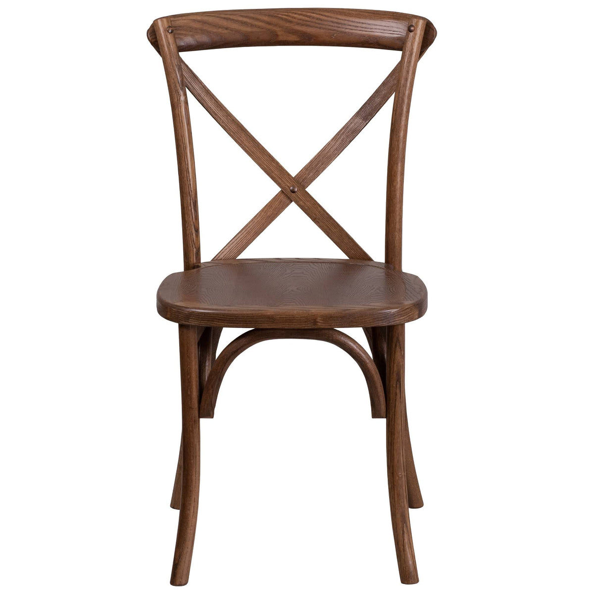 Brown Pecan Stackable Cross Back Chair M517