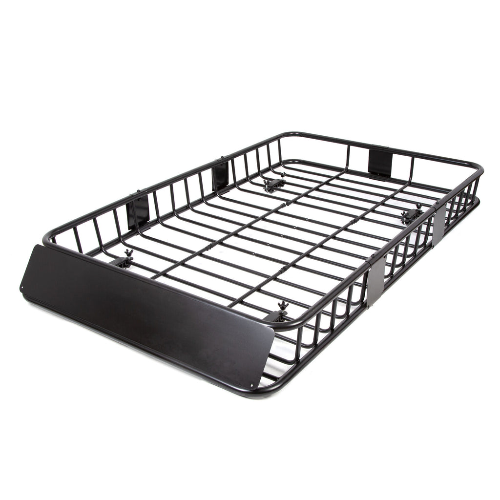 Black Roof Rack Cargo Carrier with Extension Luggage Basket V45522