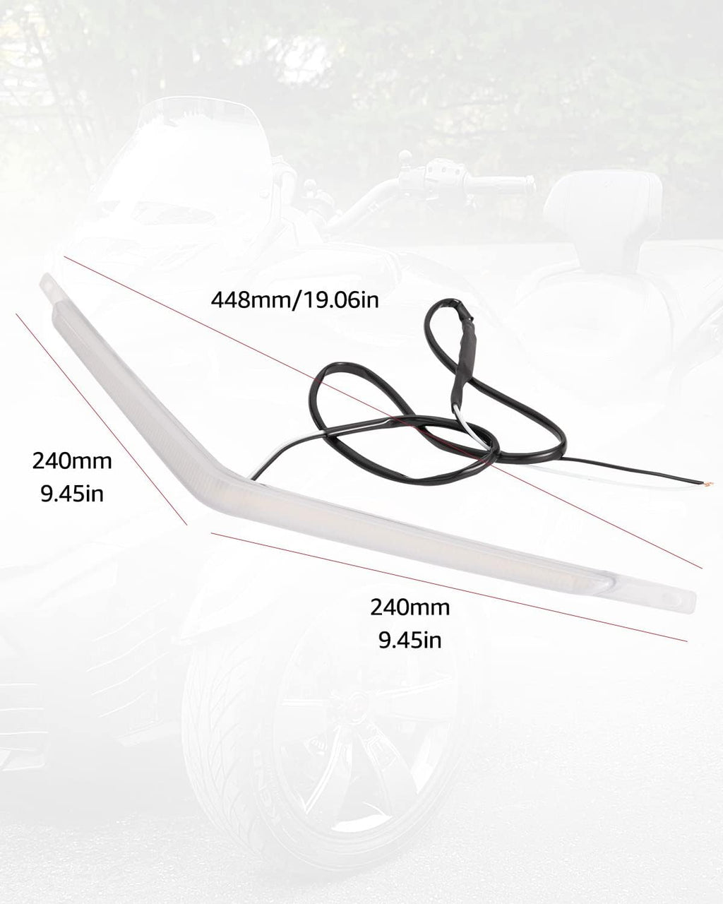 White LED Running Light Kit for Can-Am Spyder F3 F6100