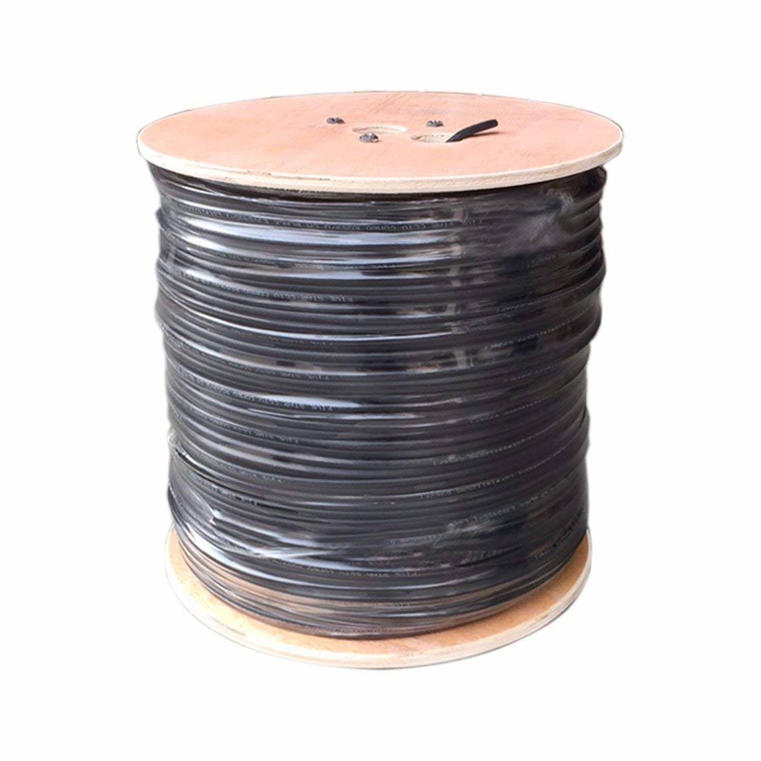 1000 ft. Siamese RG59 Coaxial CCTV Combo Cable Black H4811