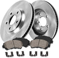 FRONT 300mm 5 Lug Brake Disc Rotors + Brake Pads + Clips J15339