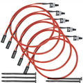 5 Pack 2 Pin PC Power Cable Push Button ATX Computer Switch Wire Restart Switch 50cm X96110