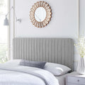 White Fabric Channel Tufted Headboard, King/California King M94921