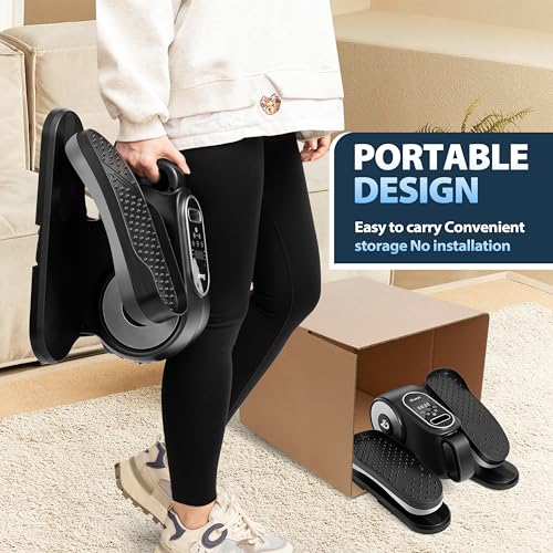 Under Desk Elliptical Machine with Remote, 12 Speed Levels, Quiet Portable Machine H322