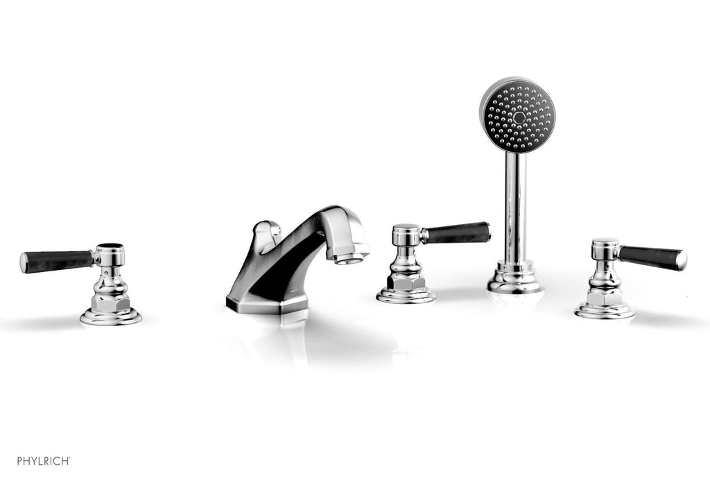 Hex Traditional Widespread Roman Tub Faucet with Handshower S4093