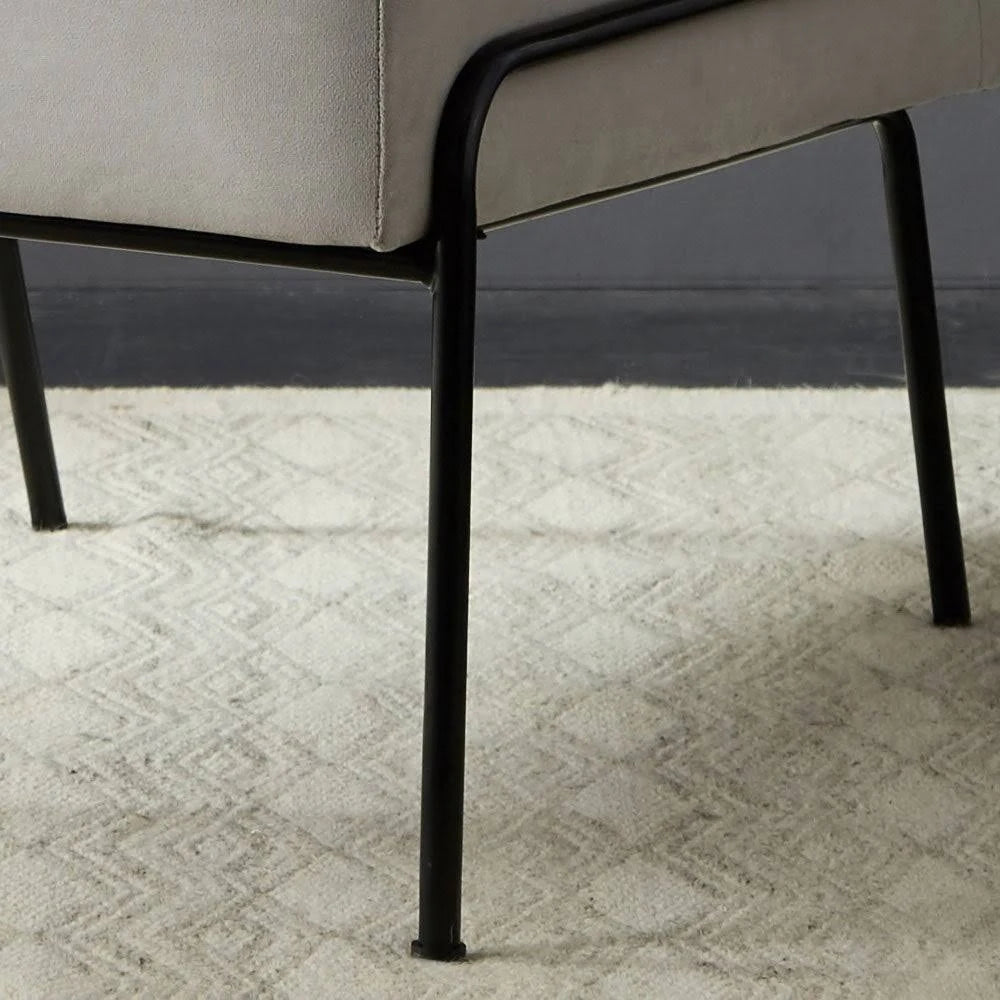 Grey Pintuck Armless Accent Chair X858