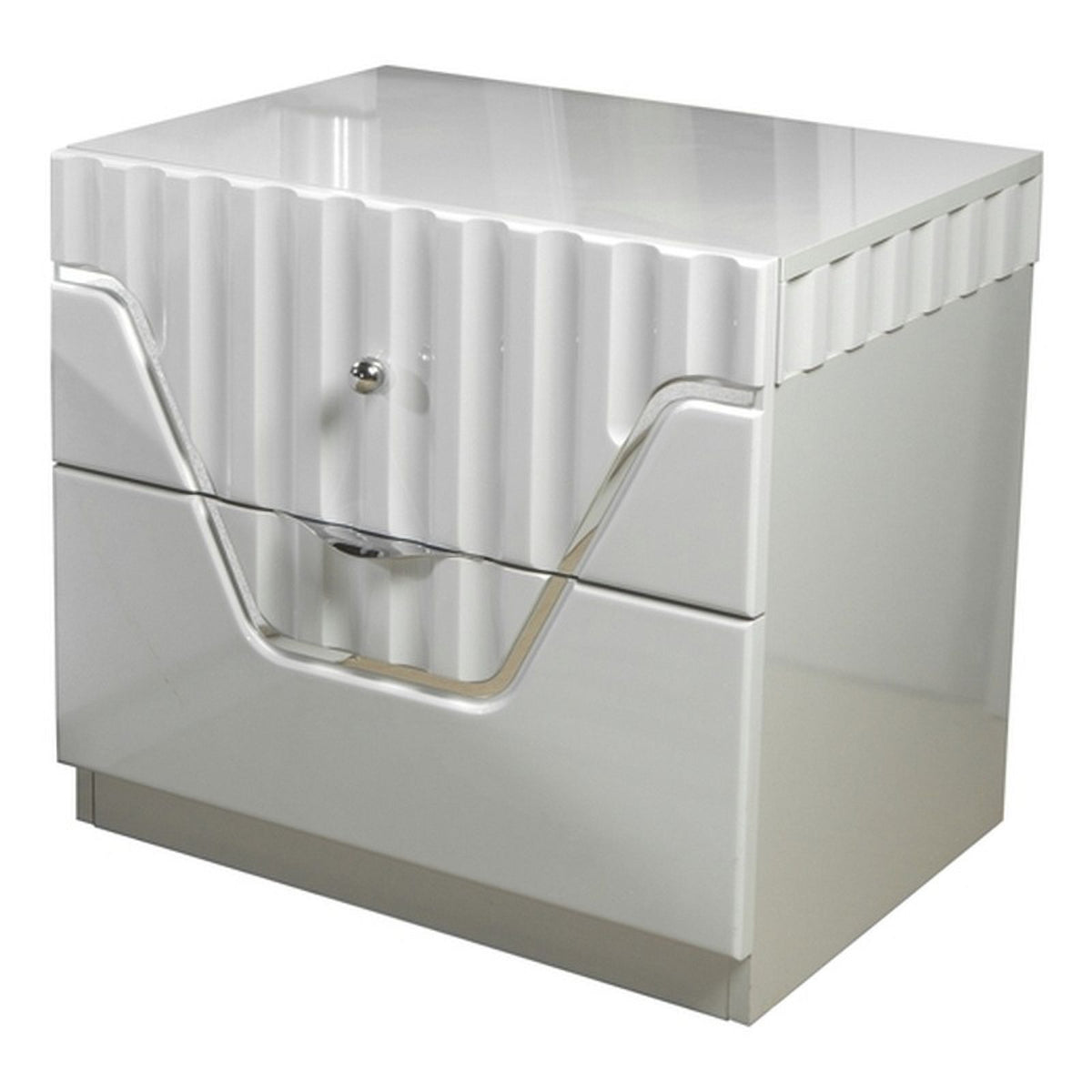 Gray 2-Drawer Wood Nightstand Q29990