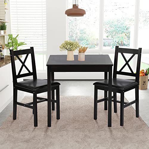 Brown 3 Piece Wooden Dining Table Set F37591