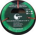 Black 5/16 x 50 FT Wire Braided Rubber Pressure Washer Hose T20796