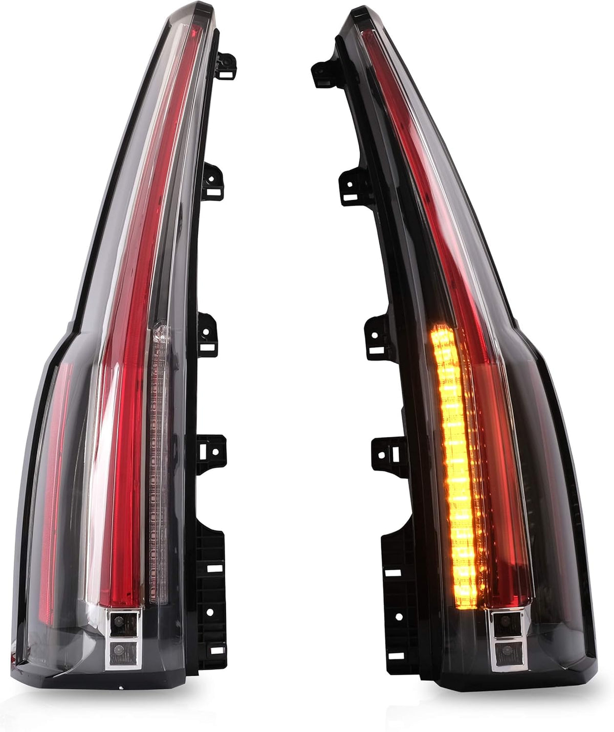 Red Clear Tail Lights for 2007-2014 Cadillac Escalade ESV 3rd Gen SUV K1022