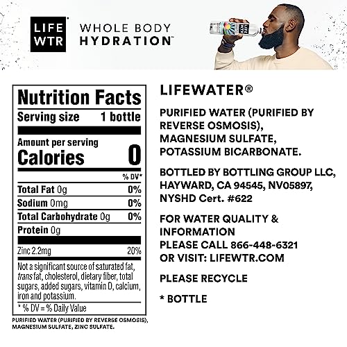 16.9 Fl Oz Purified Water with Electrolytes (Pack of 12) H15966