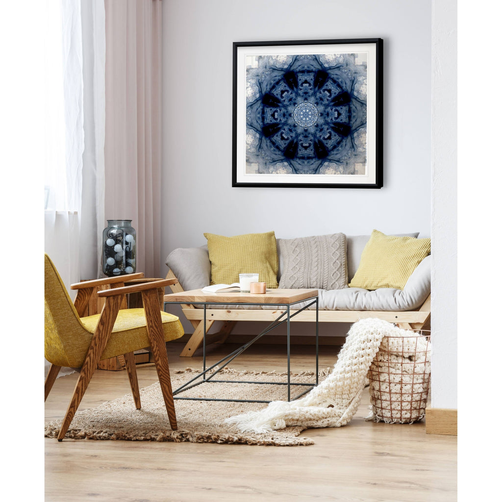 Indigo Framed Giclee Print 38x38 C7821