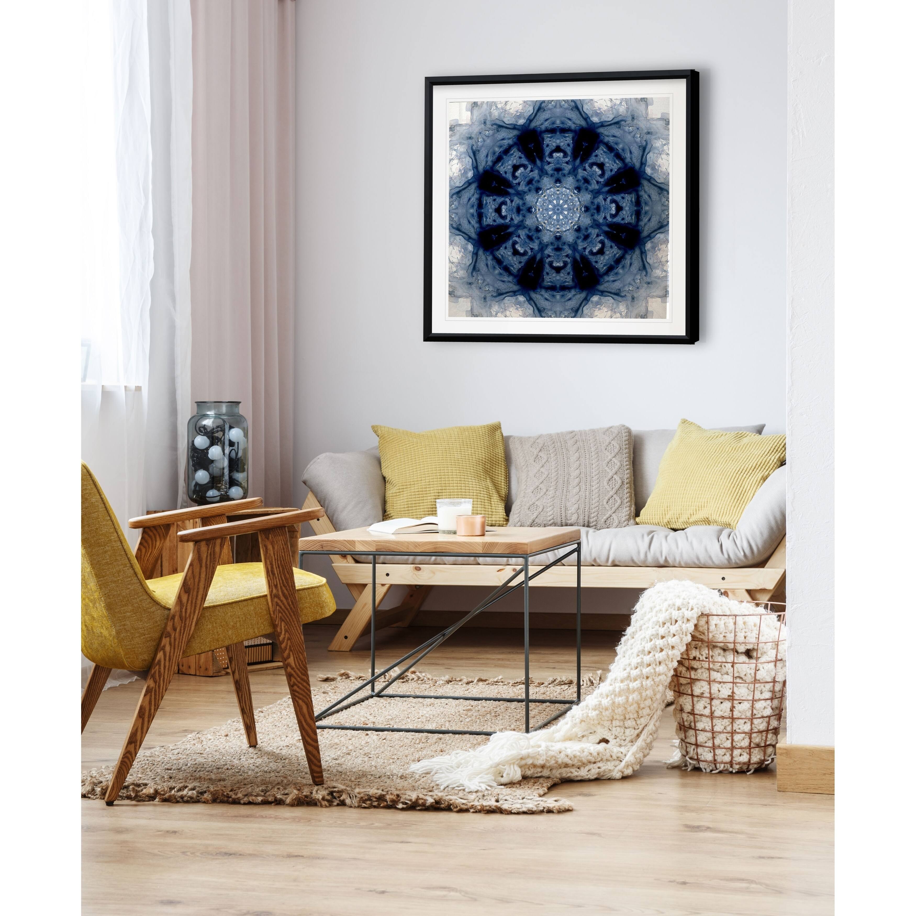 Indigo Framed Giclee Print 38x38 C7821