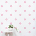 Textured Dots Wall Decal Set of 105 Baby Pink Y774976