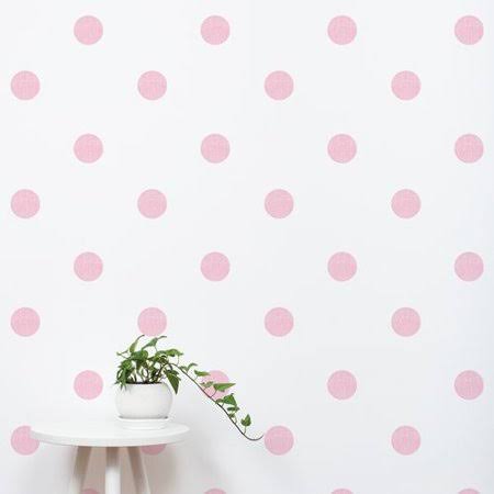 Textured Dots Wall Decal Set of 105 Baby Pink Y774976